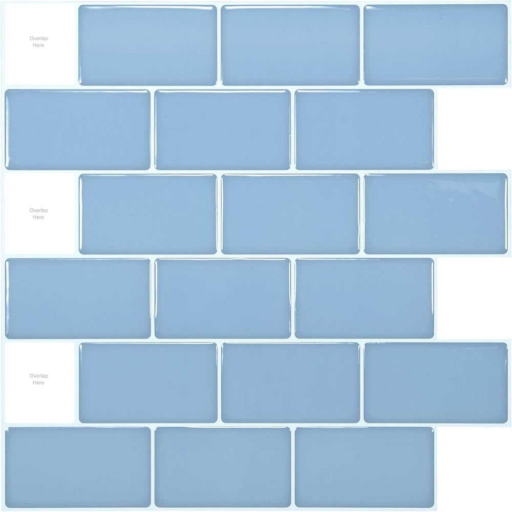 Subway Tile Peel and Stick Backsplash (White): image 5